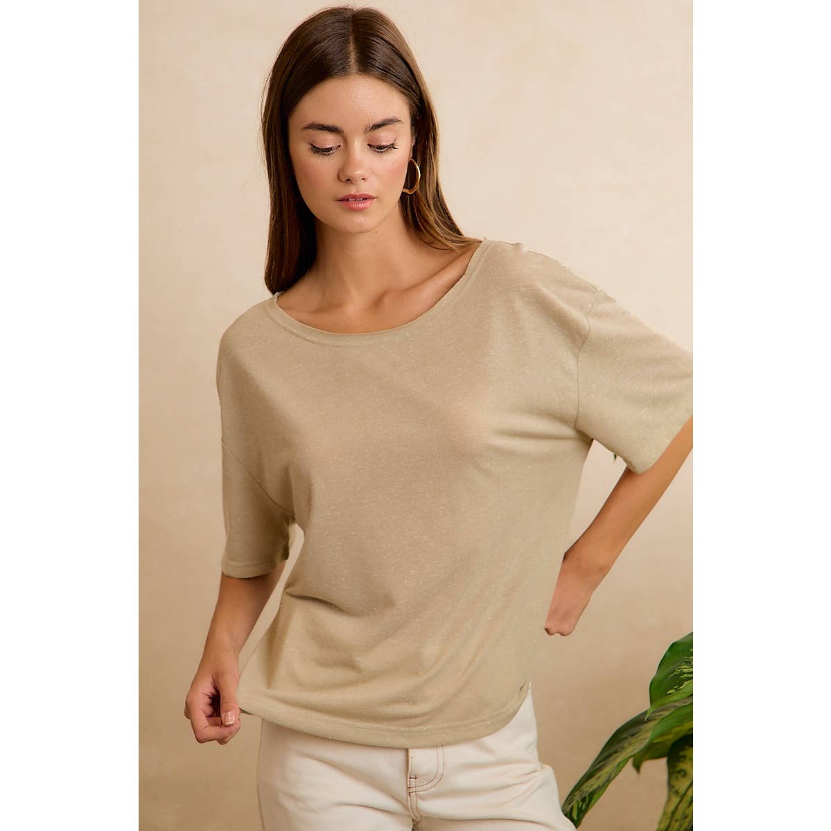 SOLID JERSEY RELAXED FIT SHORT SLEEVE T