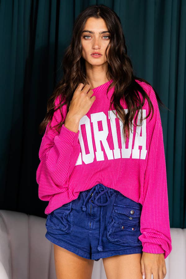 'Florida' Comfy Oversize Graphic Sweatshirt, Gameday