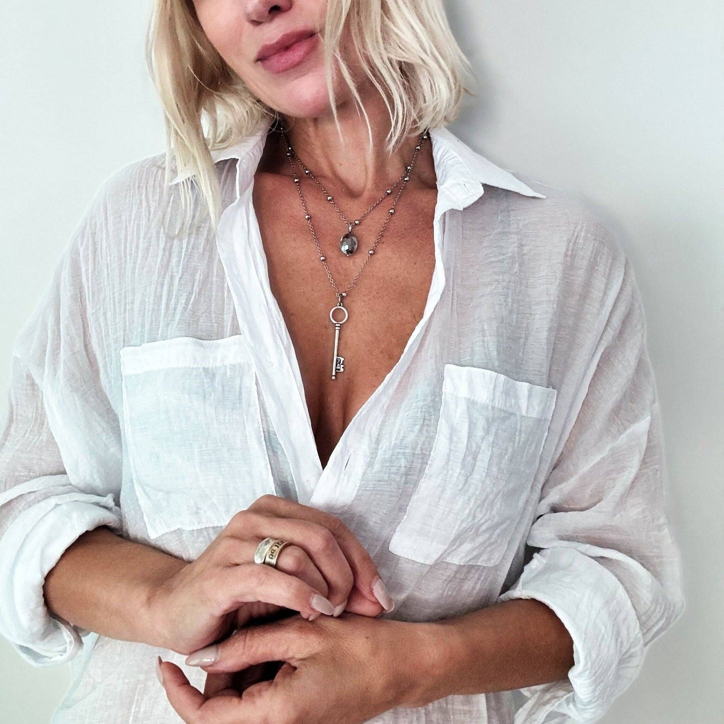 “I Am Free Key” Dainty Necklace