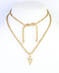 Corie Cord Necklace Arrow Gold