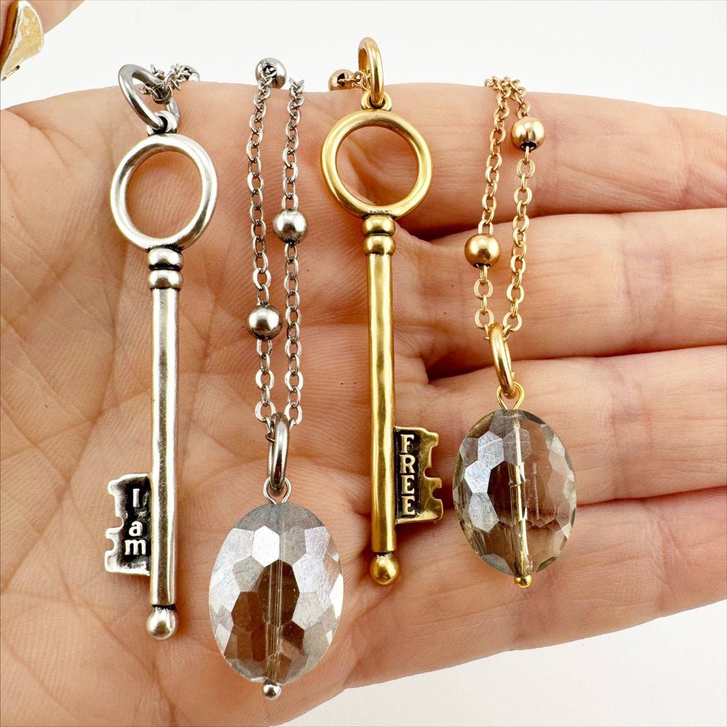 “I Am Free Key” Dainty Necklace