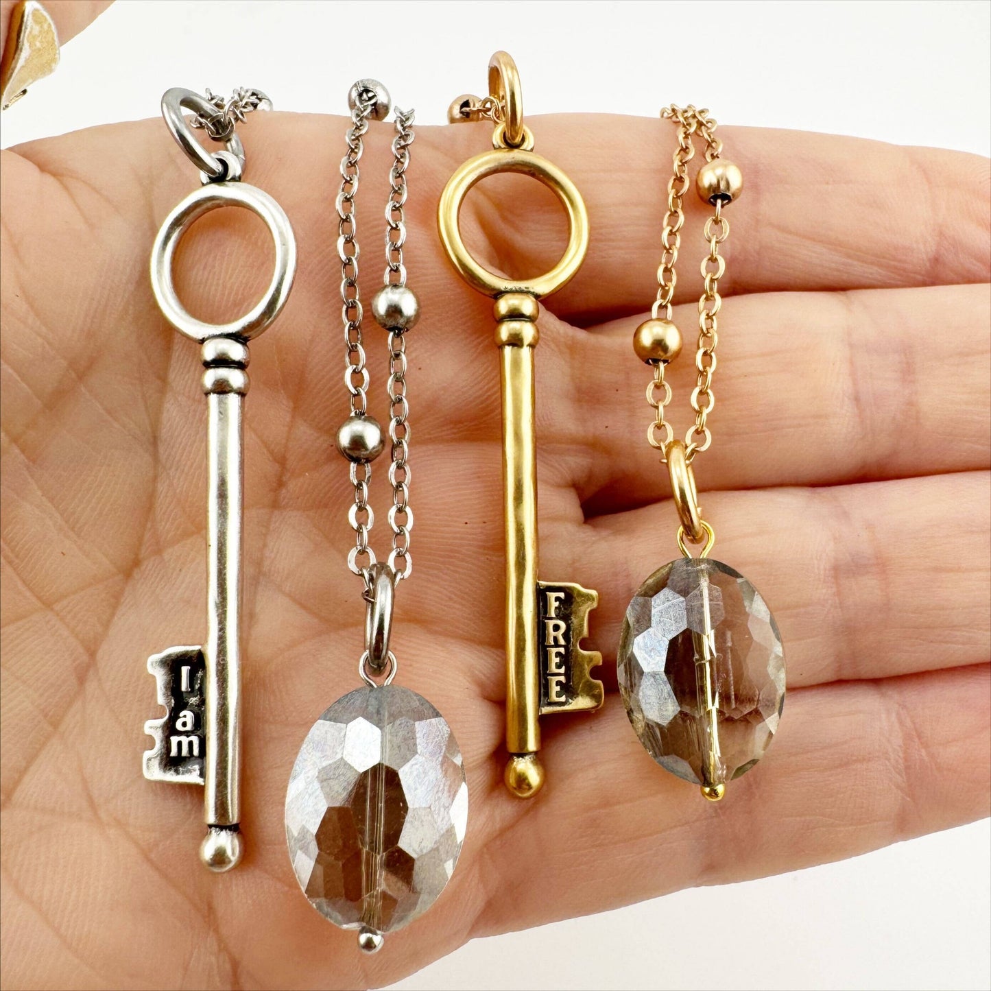 “I Am Free Key” Dainty Necklace