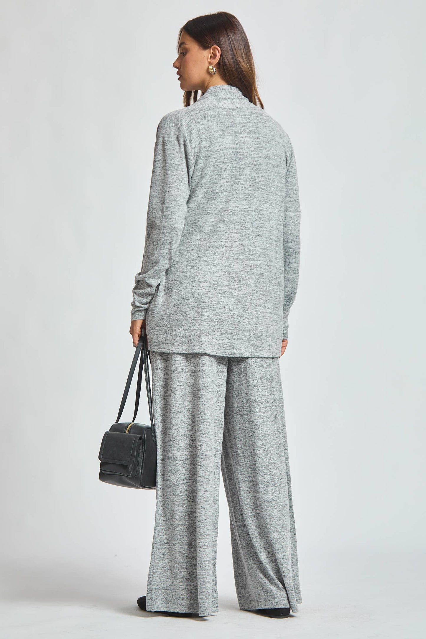 3 Piece Set Soft Tank + Cardigan + Relaxed wide leg Pants