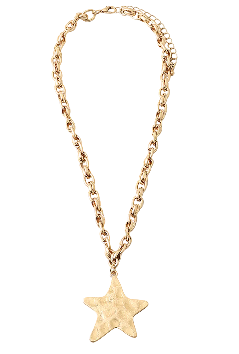 Gold Star Statement Necklace