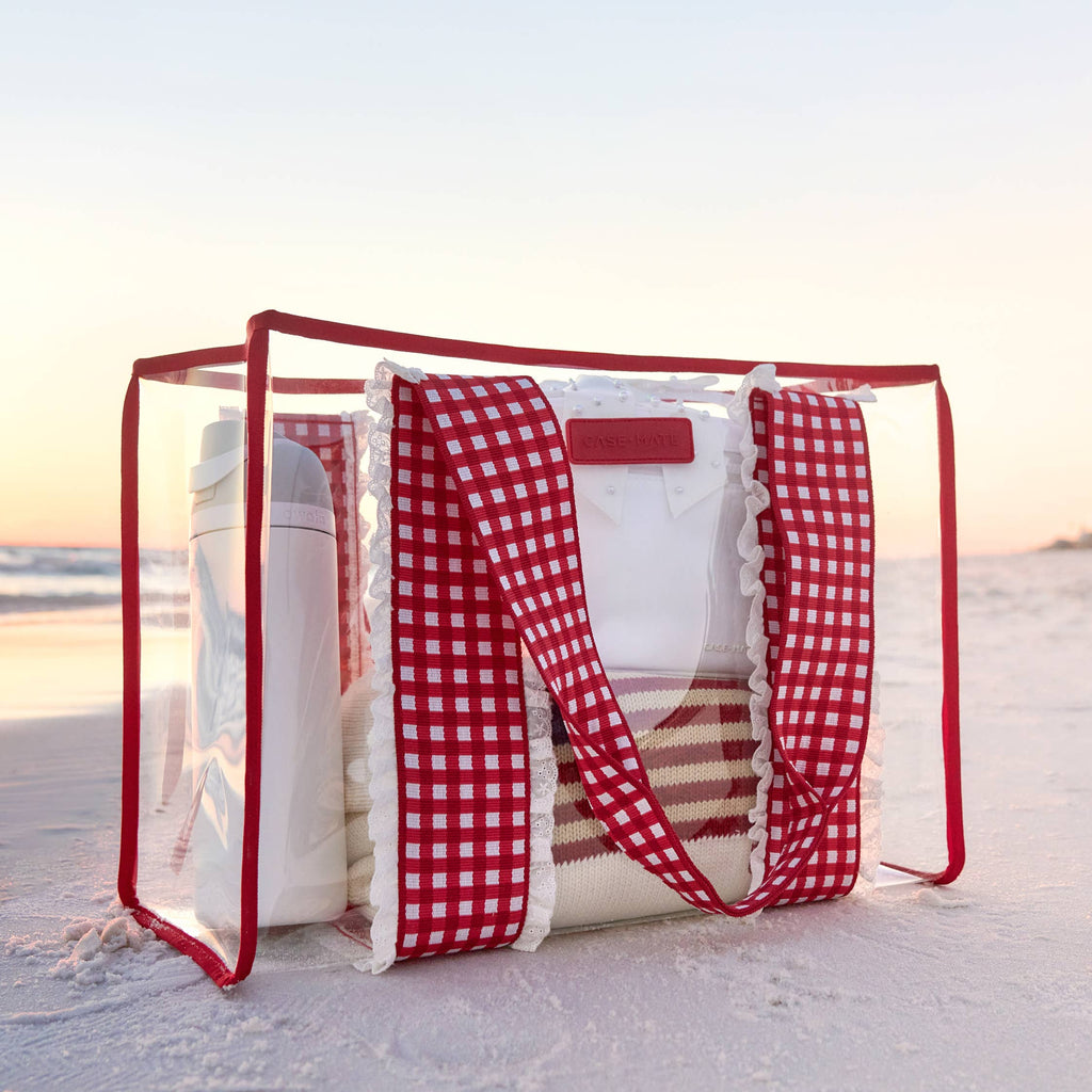 Case-Mate Cherry Gingham Jelly onTote Bag