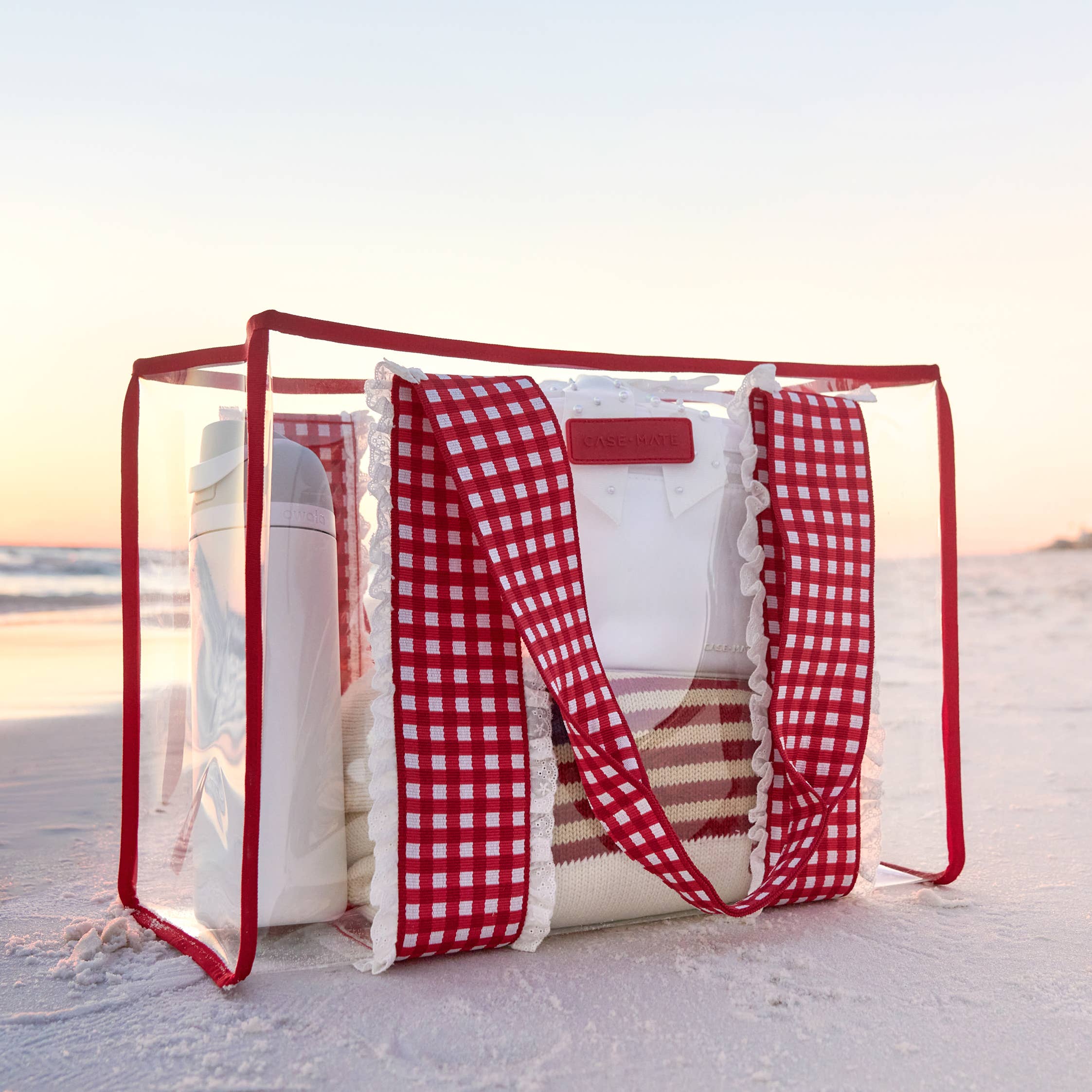 Case-Mate Cherry Gingham Jelly onTote Bag