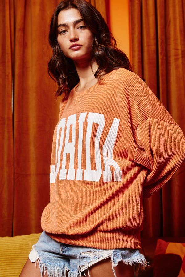 'Florida' Comfy Oversize Graphic Sweatshirt, Gameday