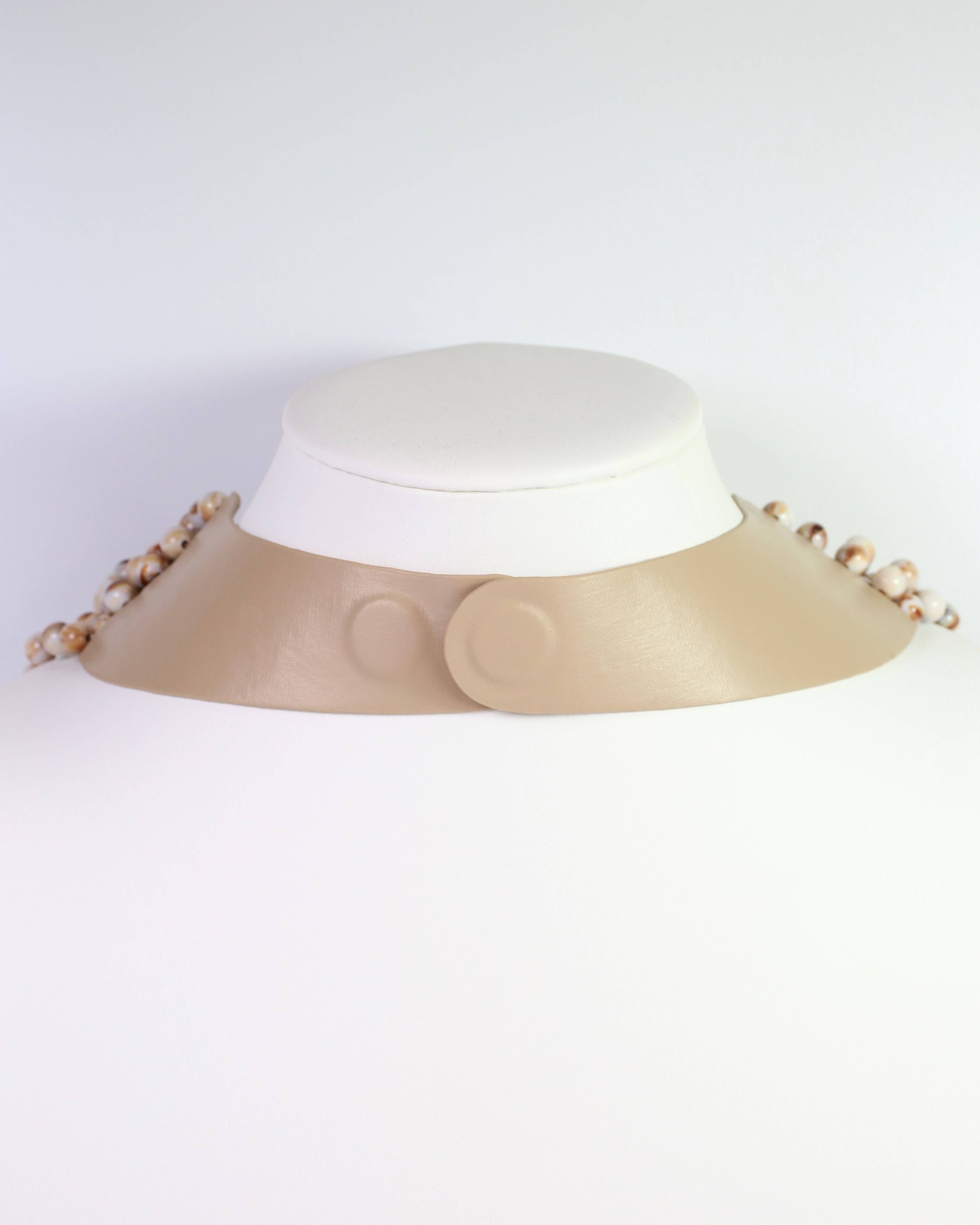 Kalin Beaded Layered Magnetic Necklace Natural