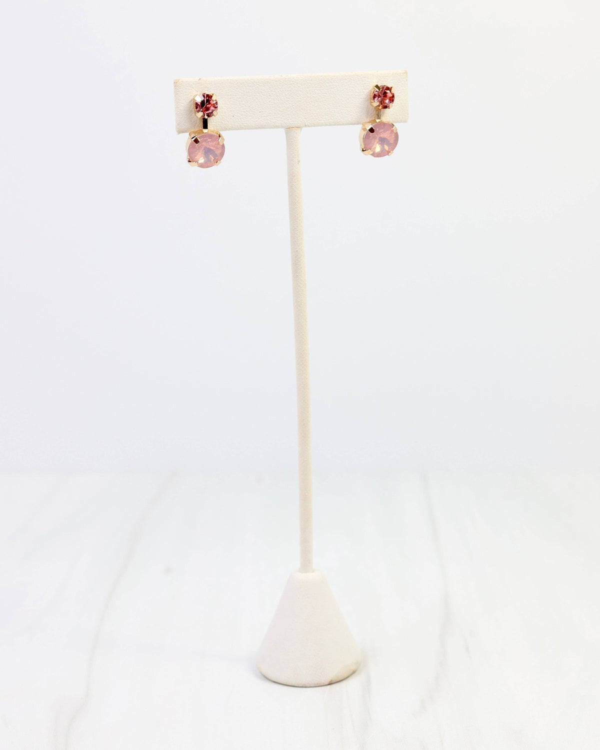 Radcliffe Rhinestone Earring Pink Opal