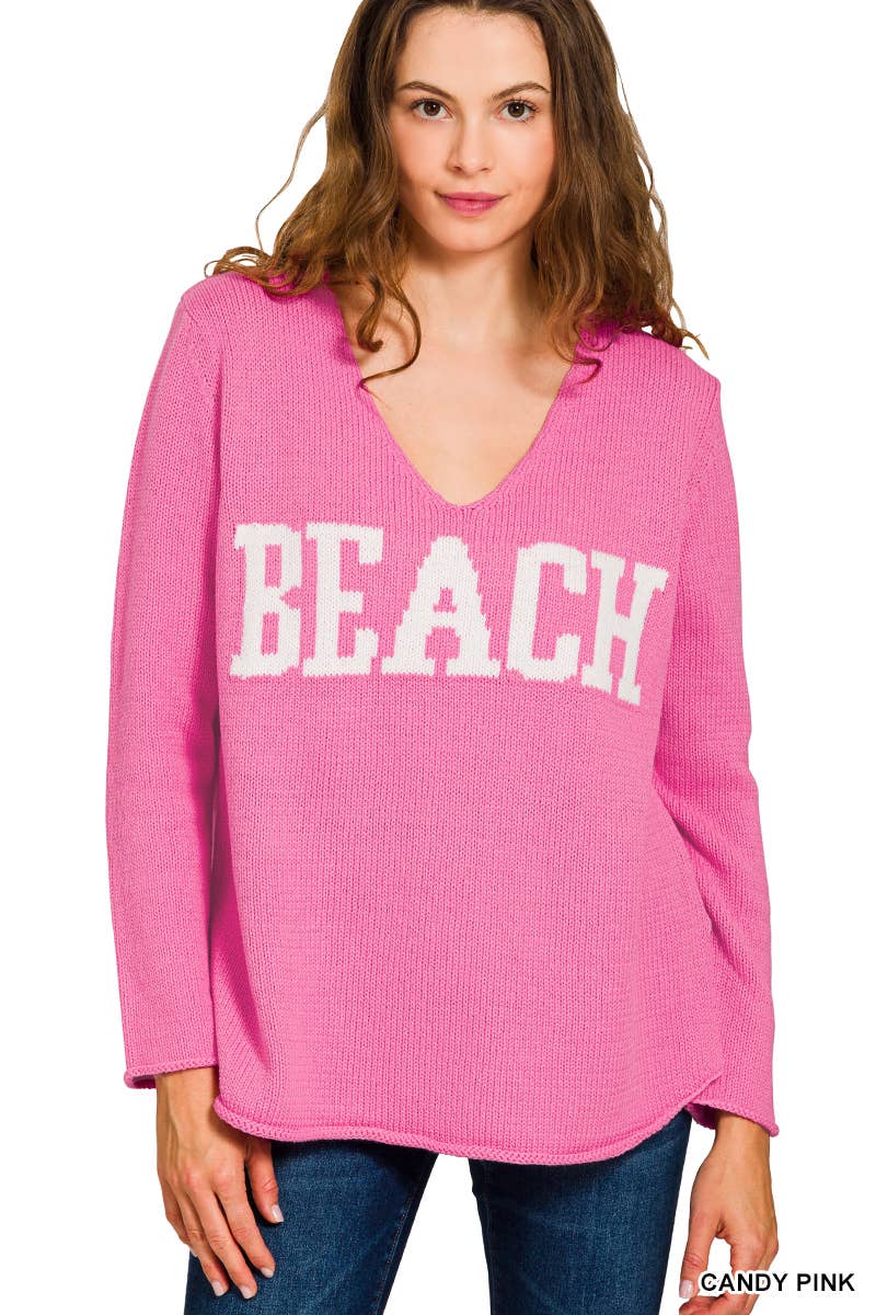Beach V Neck Sweater