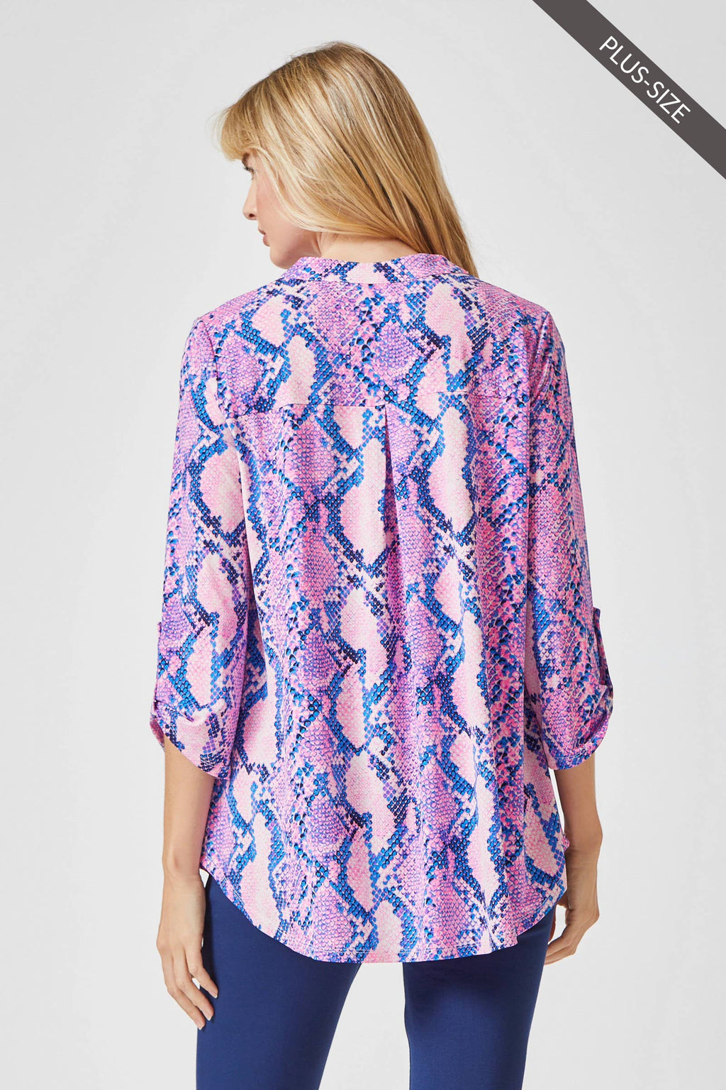 PLUS SIZE 3/4 Sleeve Printed LIZZY Top