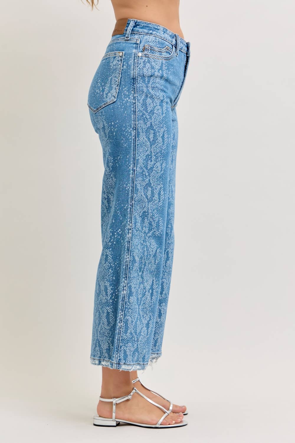 High Waisted Wide leg Snake print