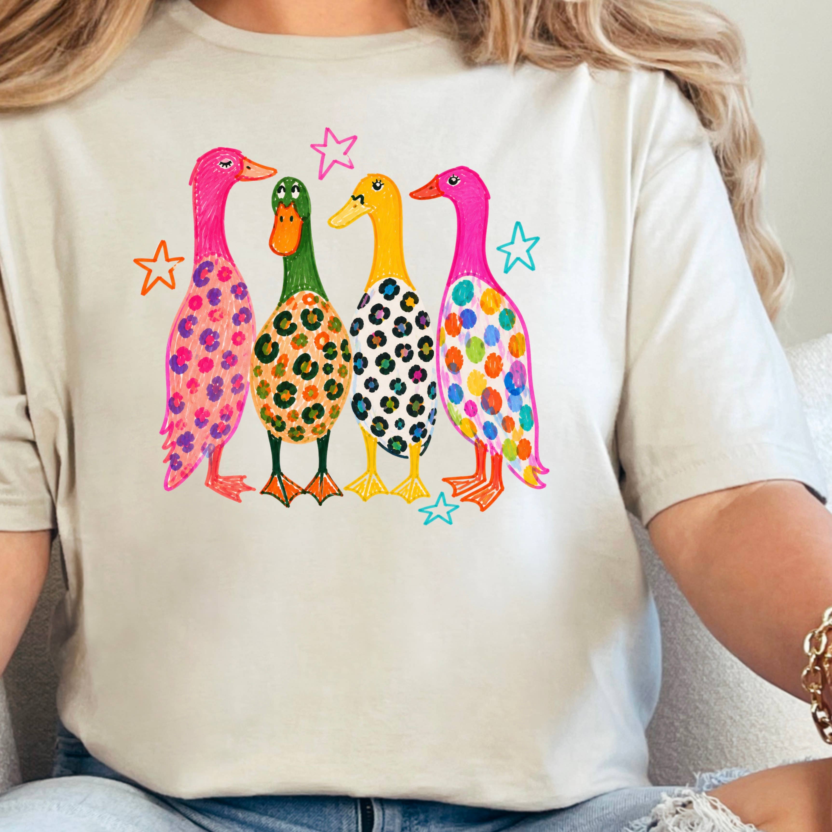 Mallard Ducks Preppy Graphic T-Shirt