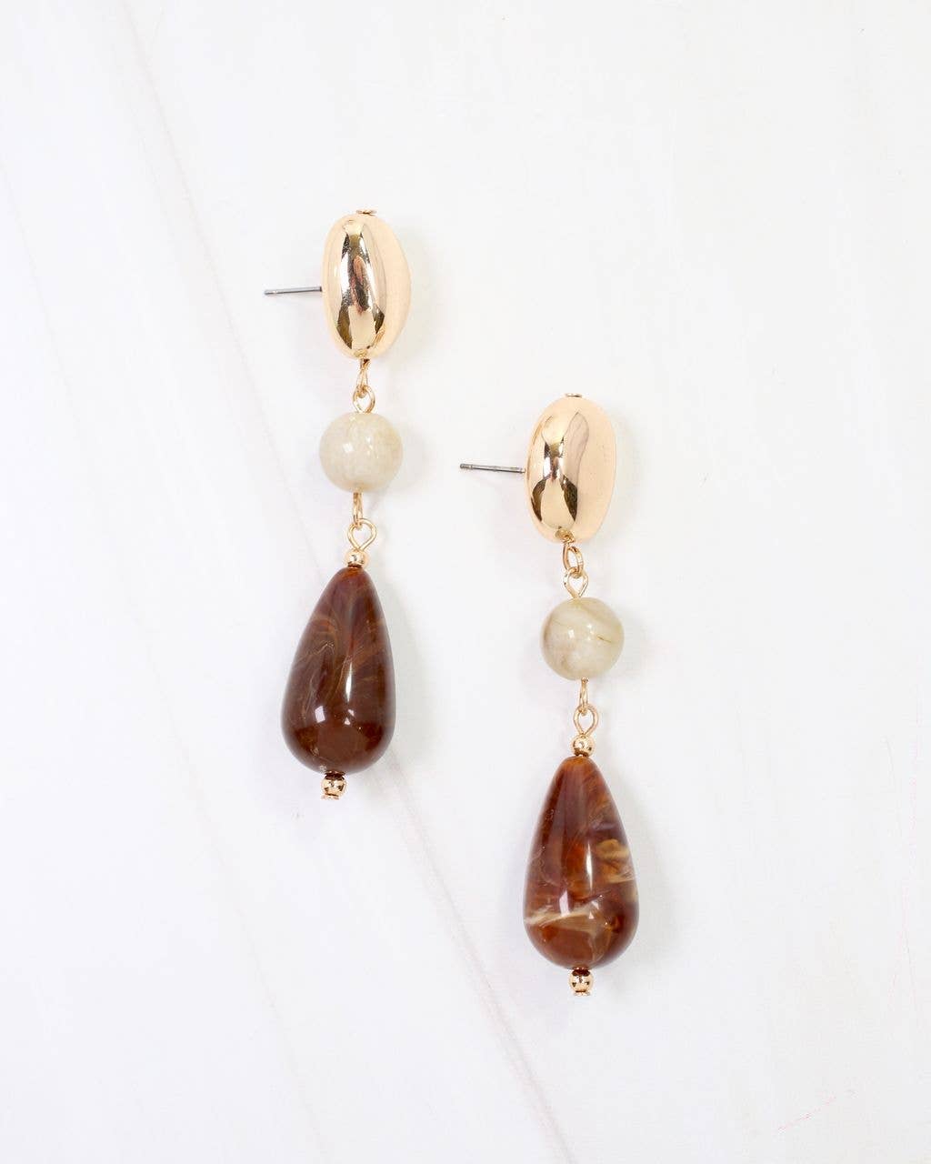 Bar Harbor Stone Dangle Earring Natural