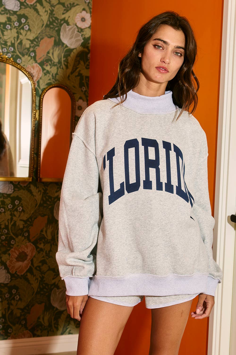 FLORIDA 'FLORIDA & FL' Print Reversible Sweatshirt