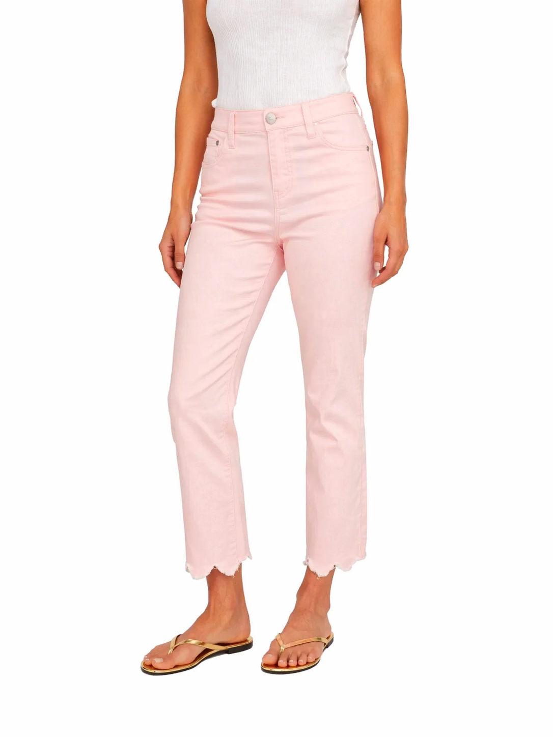 Crop Jean w/ Scalloped Hem