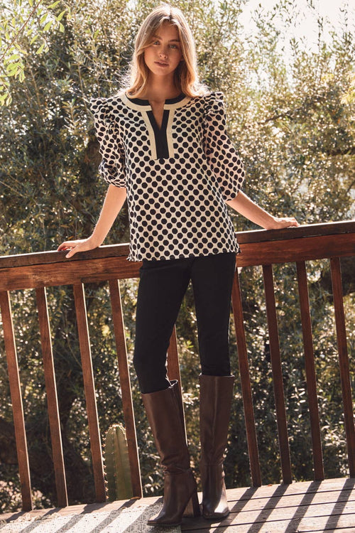 Allover Polka Dot top