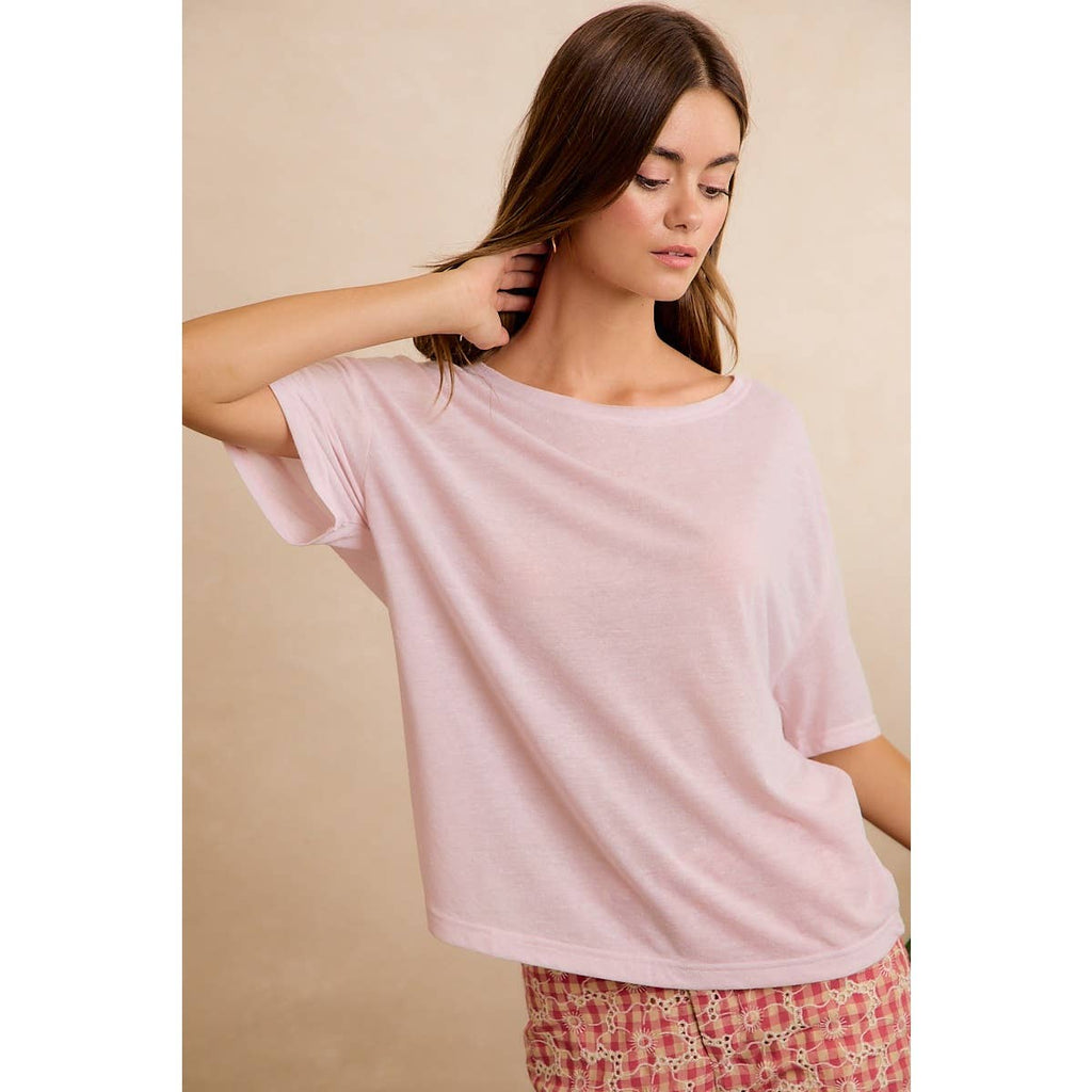 SOLID JERSEY RELAXED FIT SHORT SLEEVE T