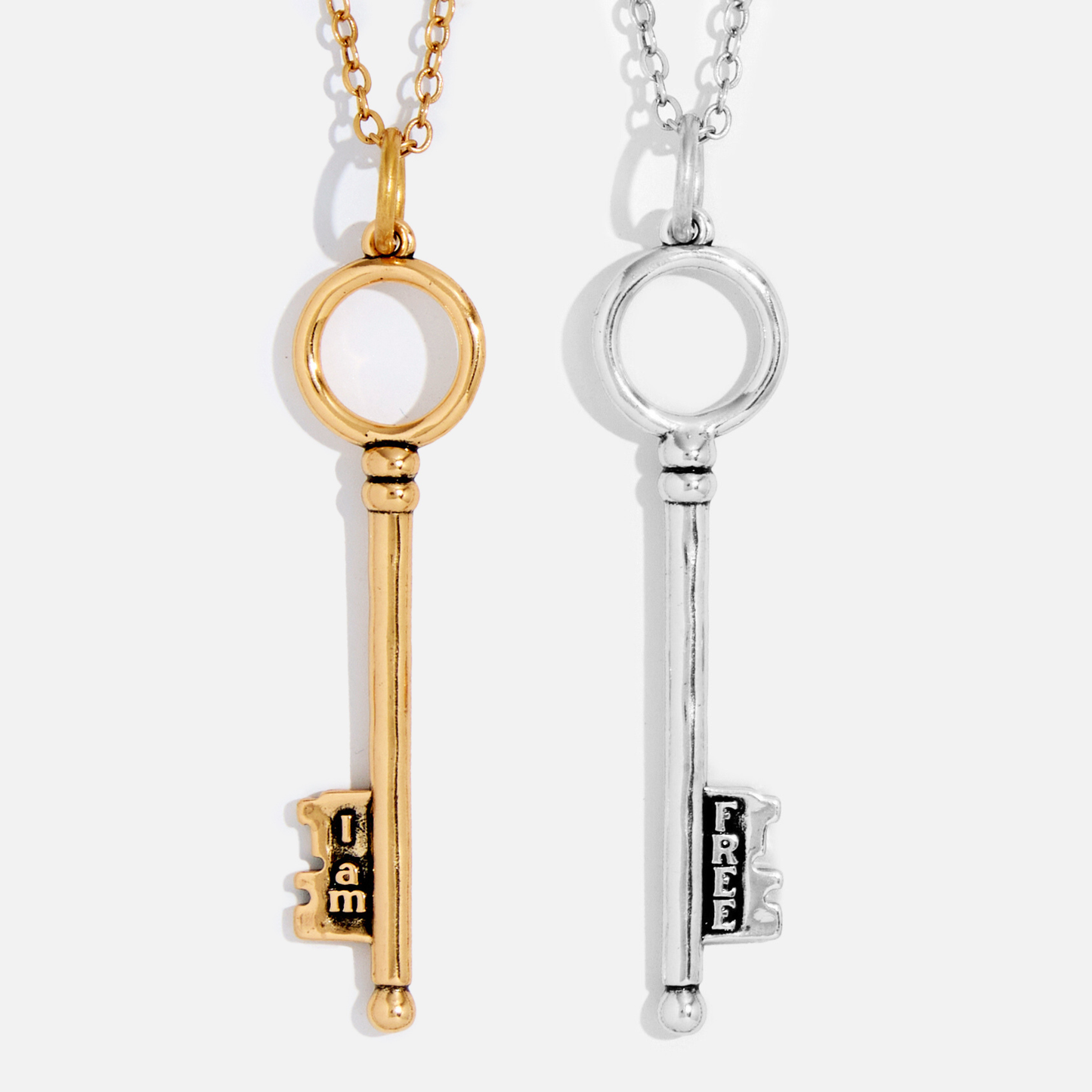 “I Am Free Key” Dainty Necklace