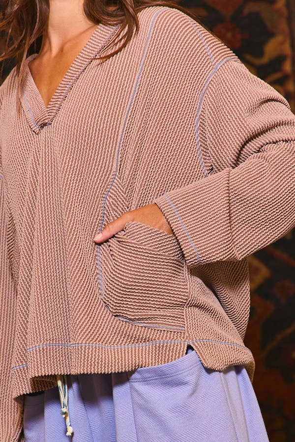 Deep V-neckline Oversized Top!