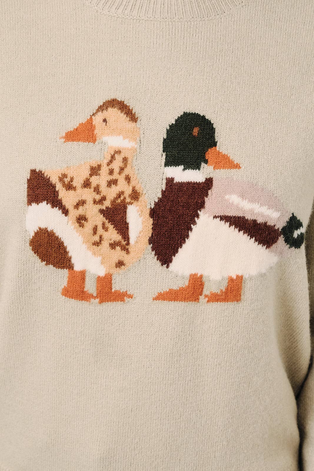 Round Neck Long-Sleeve  "MALLARD DUCK" Sweater