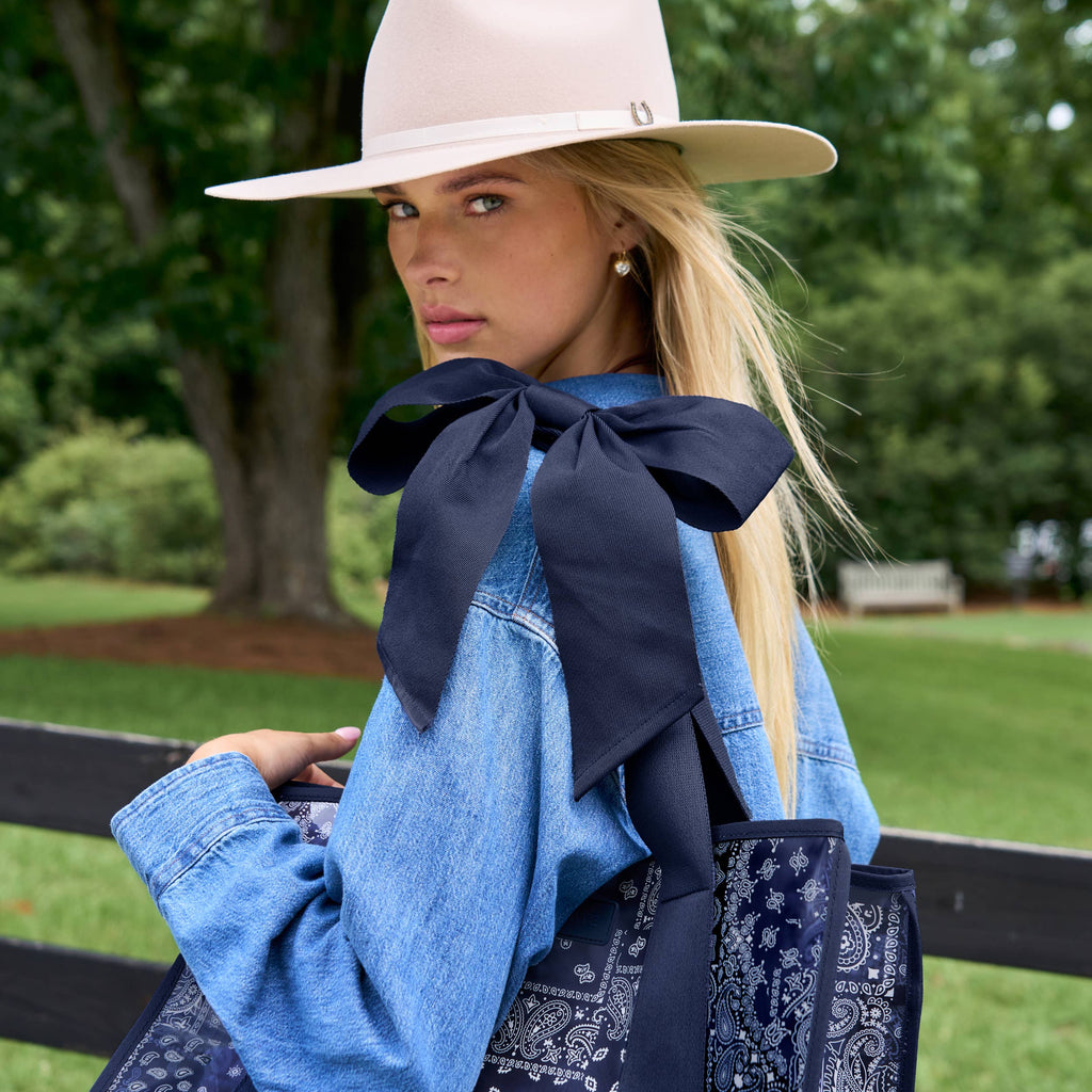 Case-Mate Navy Bandana Bow Jelly Tote Bag