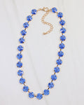 Roxanne Rhinestone Necklace Sapphire