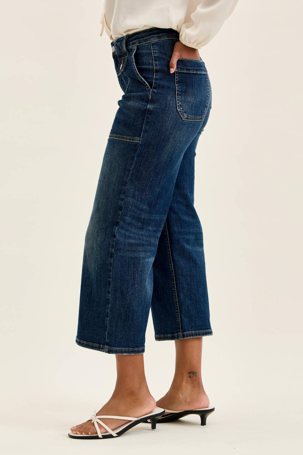 Wide Crop Utility & Patch Pocket