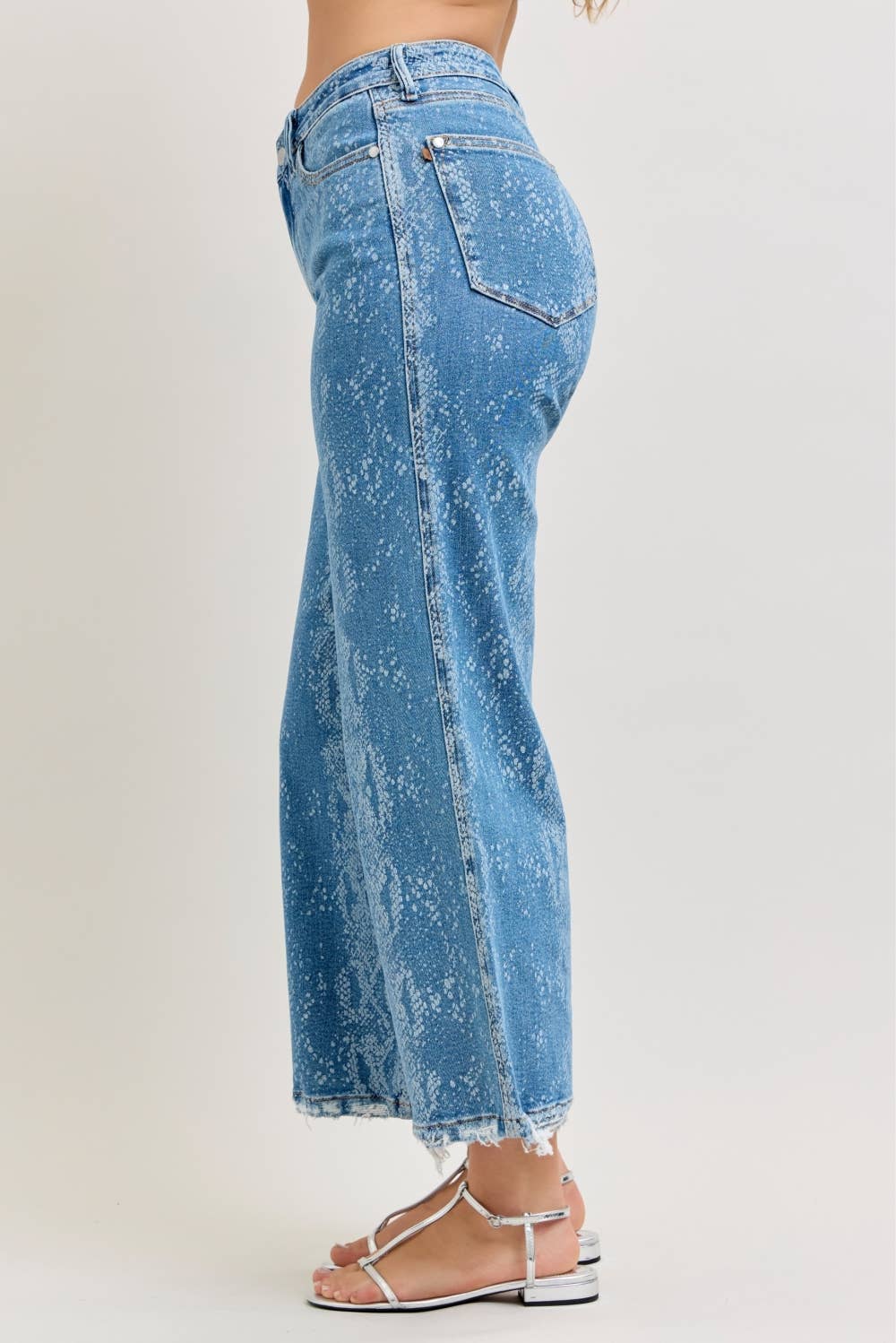 High Waisted Wide leg Snake print