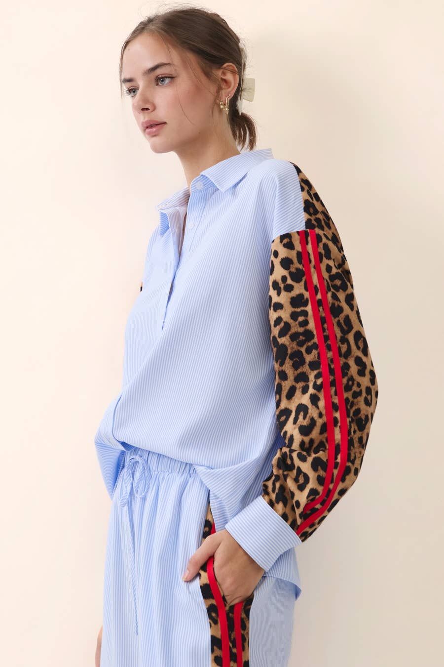 Wide Leg Stripe Pants
