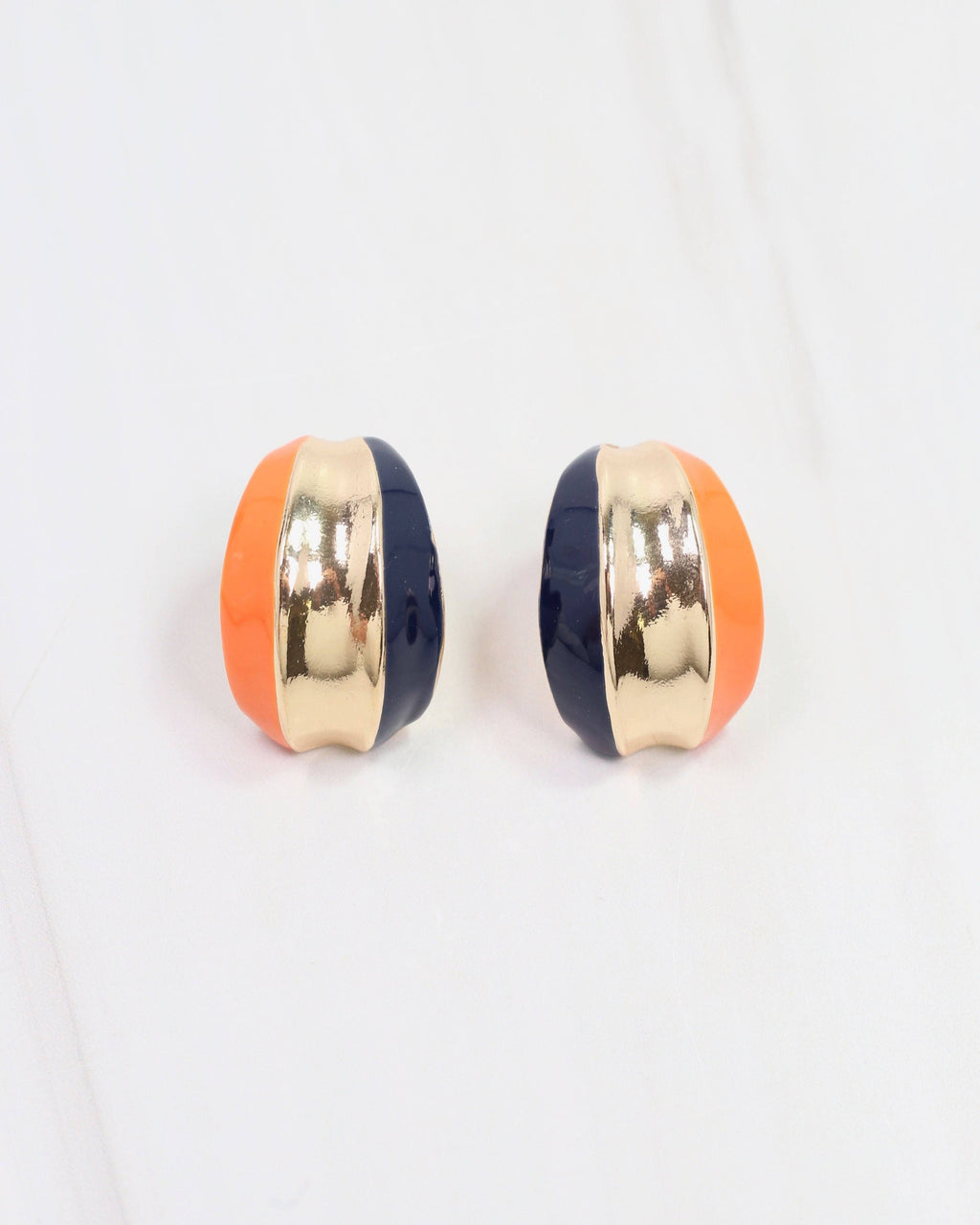Penney Hoop Earring Navy Orange