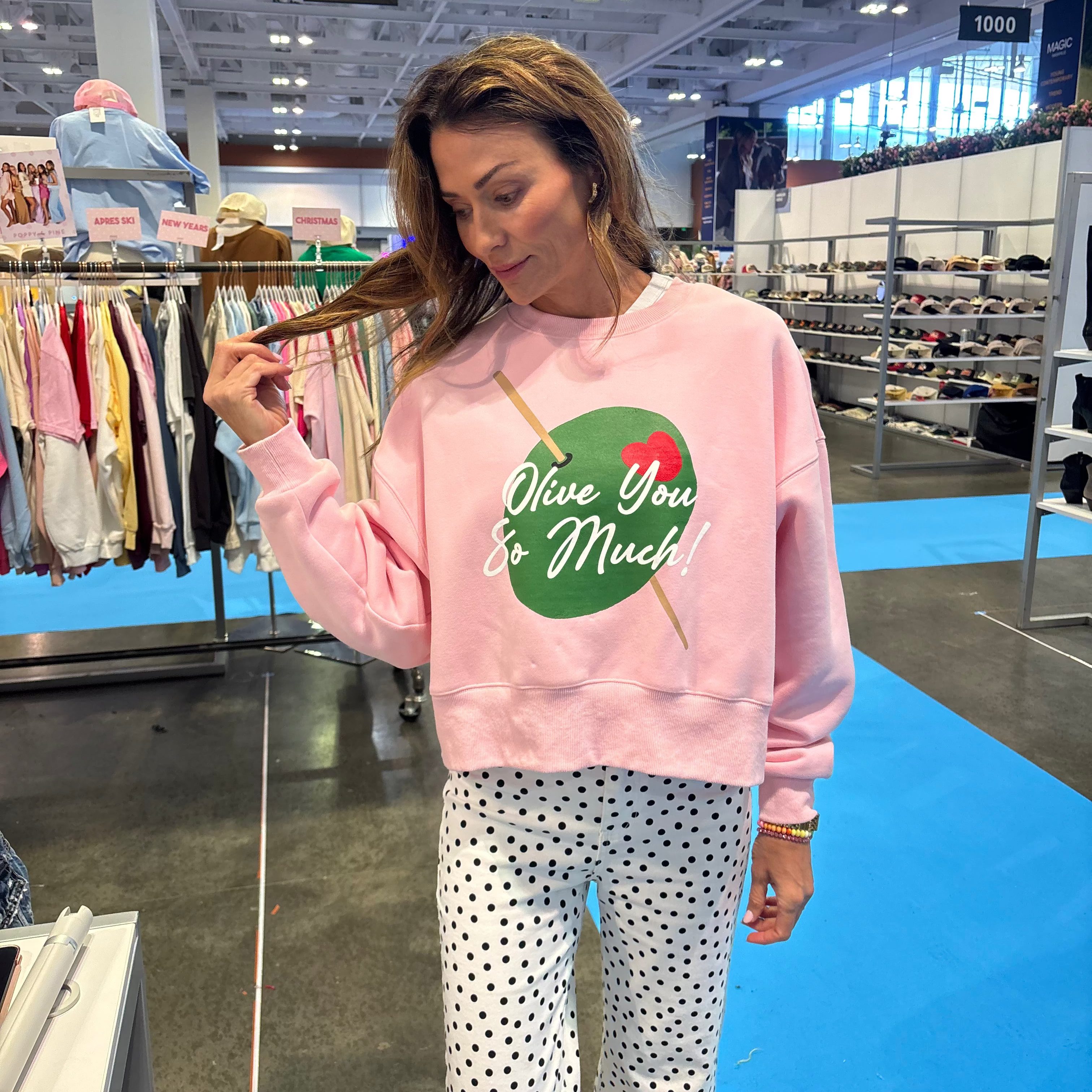 Olive 🫒You So Much Crop Sweatshirt