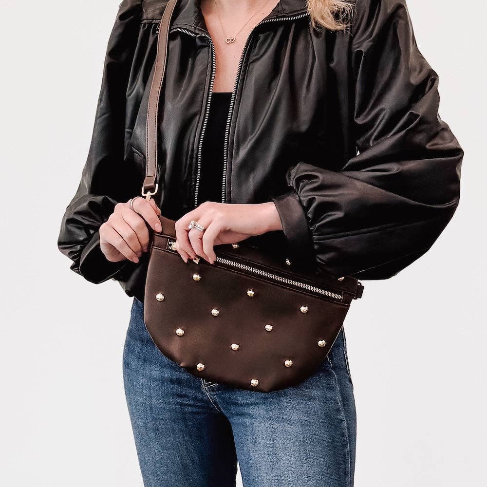 Chic Gold Studded Westlyn Bum Bag