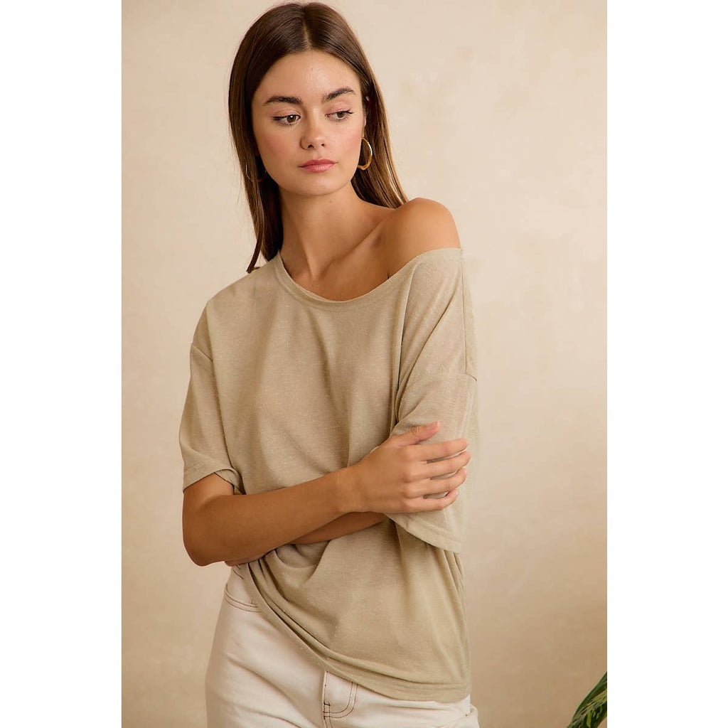 SOLID JERSEY RELAXED FIT SHORT SLEEVE T