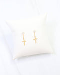 Lyric Cross Dangle Earring WR Gold