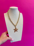 Gold Star Statement Necklace